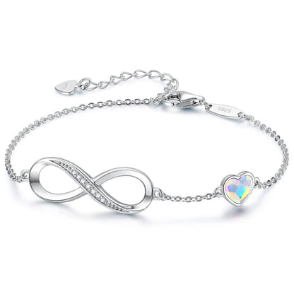 Infinity Love Silber Armband Verstellbar