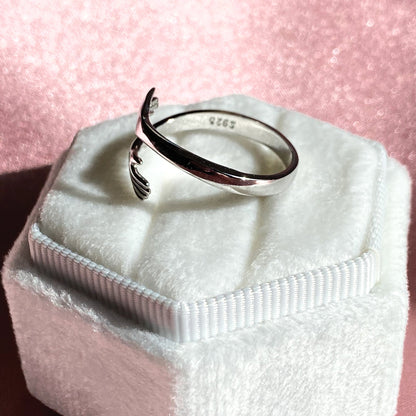 Verstellbarer Silber Hug-Ring